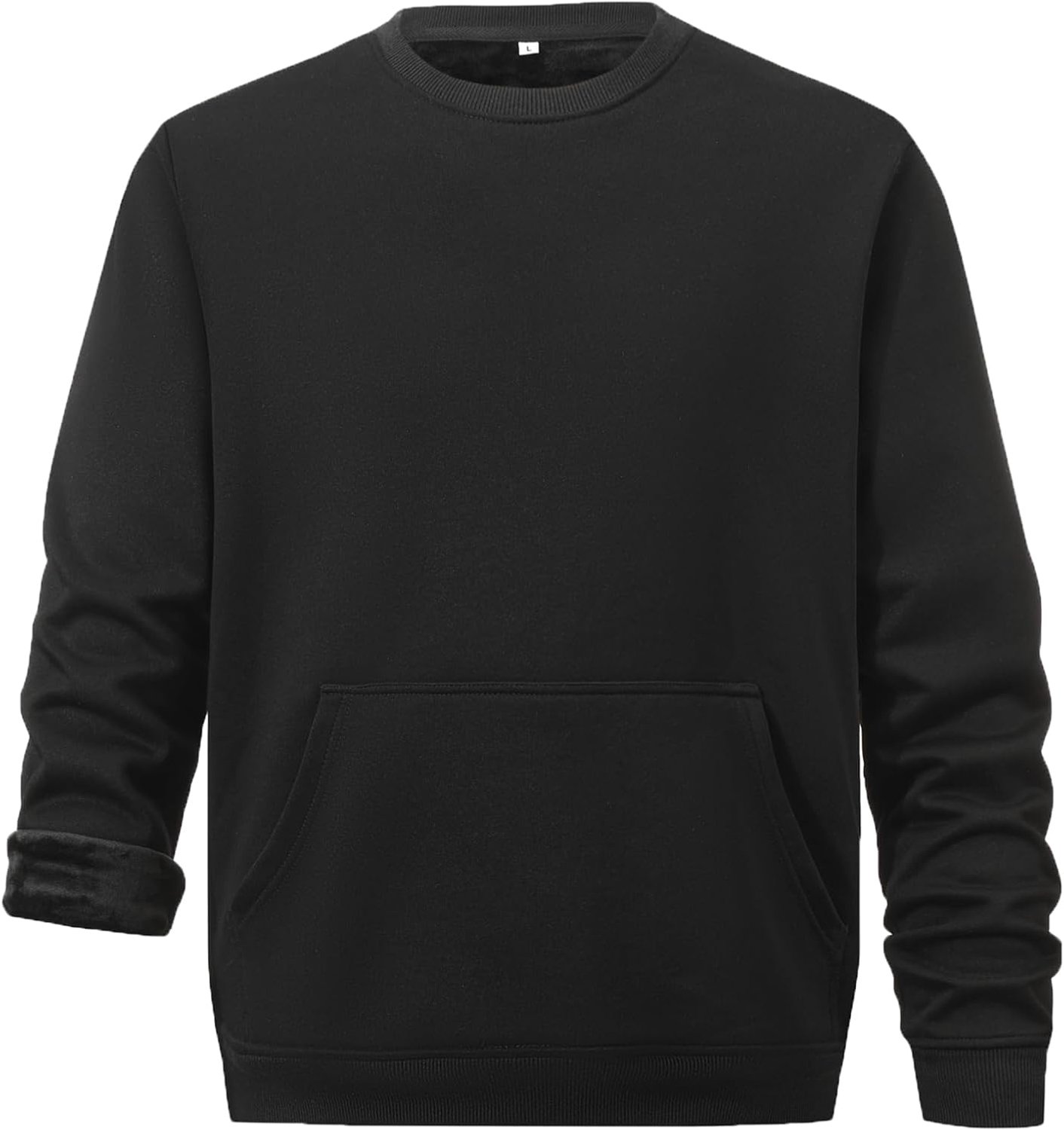 Fleece trui met kangoeroe zak