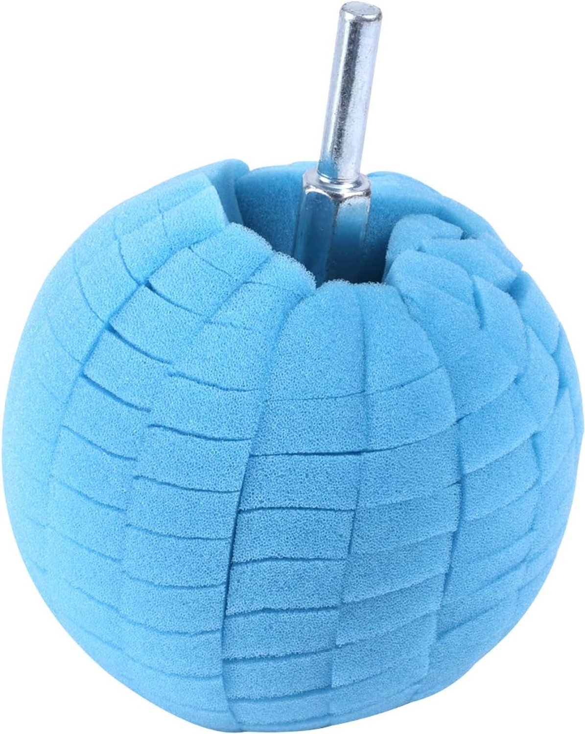 Polijstbal voor boormachine 9,6x8 cm - Compact blauw - Voor moeilijk bereikbare plaatsen - Reinigen en polijsten - m-winkel