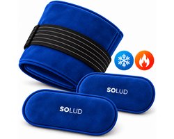 Solud® icepack - Set van 2 Gelpacks met Zachte Hoes - Coldpack - Coolpack - Ijspack - Icepack knie - Gelpack