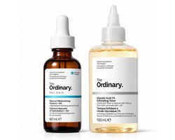 The Ordinary Haircare Duo - Natural Moisturizing Factor + HA 60ml and Glycolic Acid 7% Exfoliating Toner 100ml.