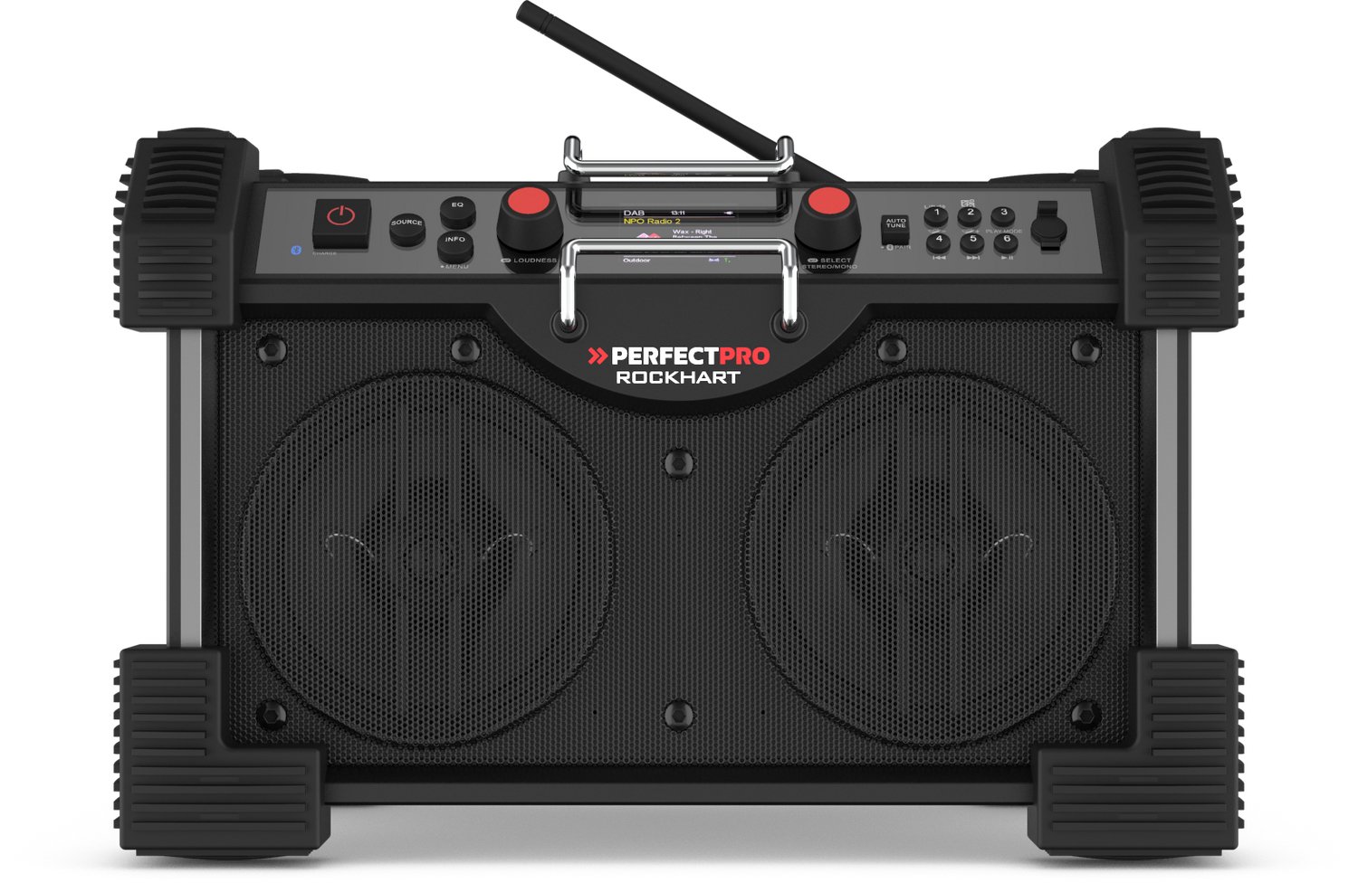 Bol.com Perfectpro Bouwradio ROCKHART - DAB+ - Bluetooth - USB - Oplaadbaar - Lithium - RH4 aanbieding