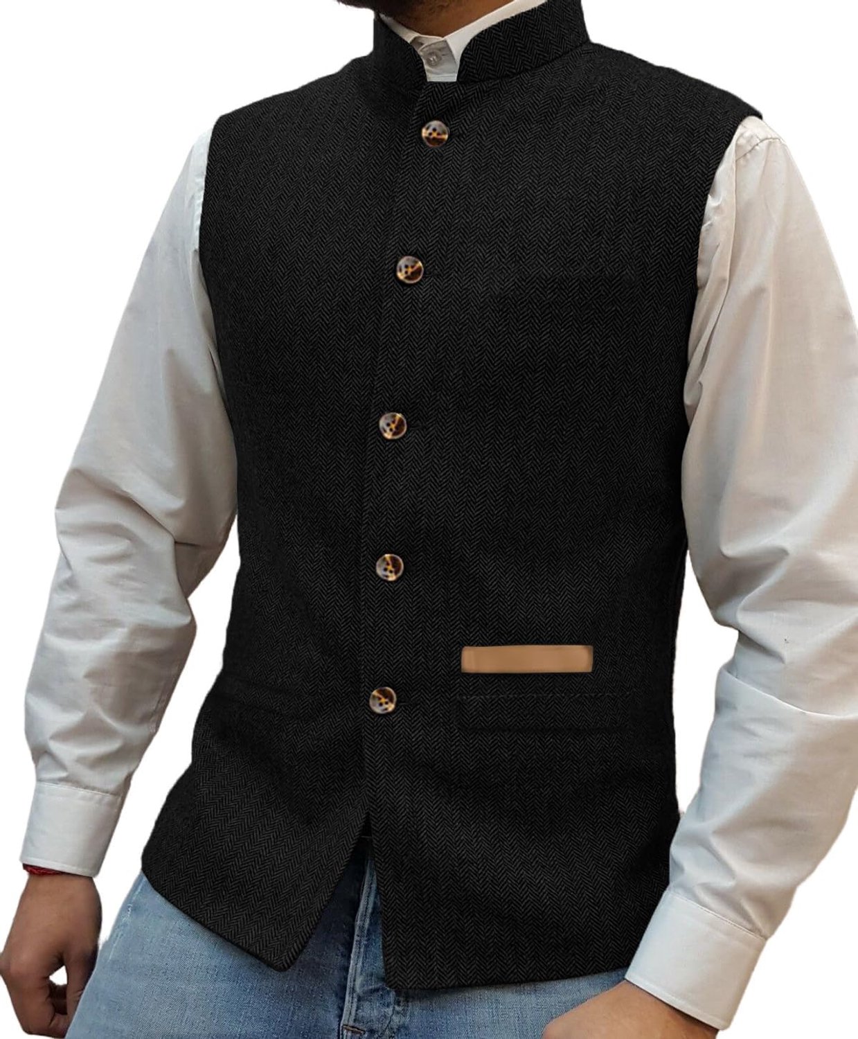 Vest, tweed, retro, bruid, wollen