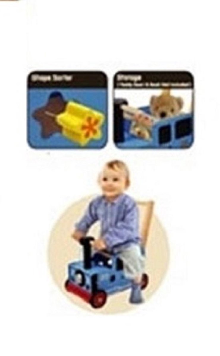 Loop/duwwagen trein Thomas Tank blauw — afbeelding 2