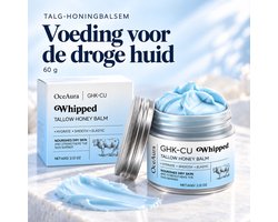 OceAura GHK-CU Whipped Tallow Honey Balm 60g – Beef Tallow Talgcrème met Honing – Hydraterende Gezichts- & Lichaamscrème – Voor Droge Huid