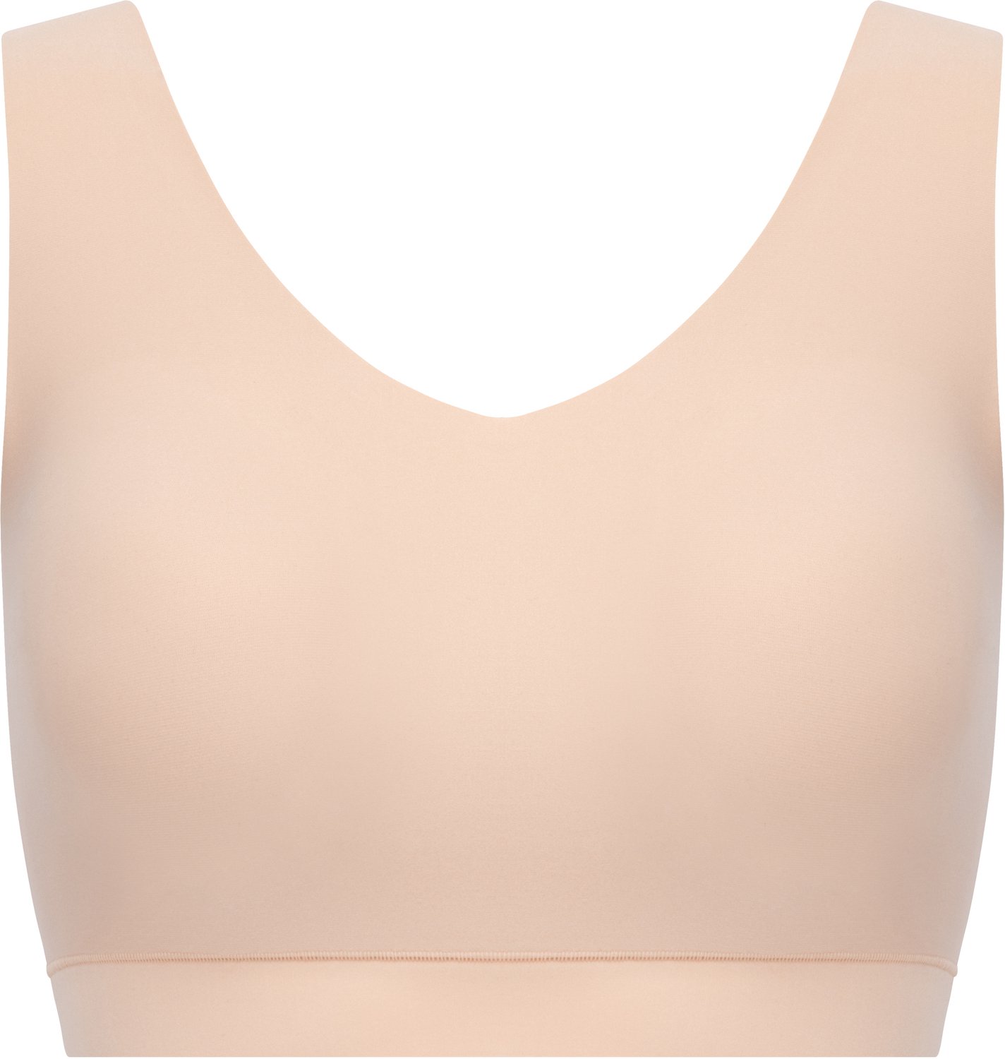 Chantelle SoftStretch - V-Neck Voorgevormde Top - naadloos - onzichtbaar - GOLDEN BEIGE