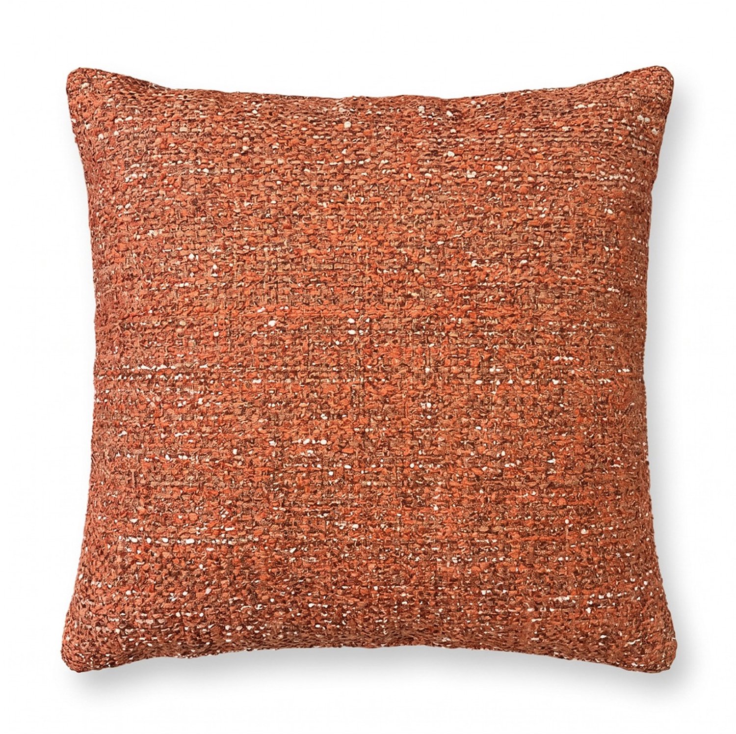 Woonexpress Sierkussen Doura - Zacht Chenille Kussen met Grove Structuur Oranje/Terra