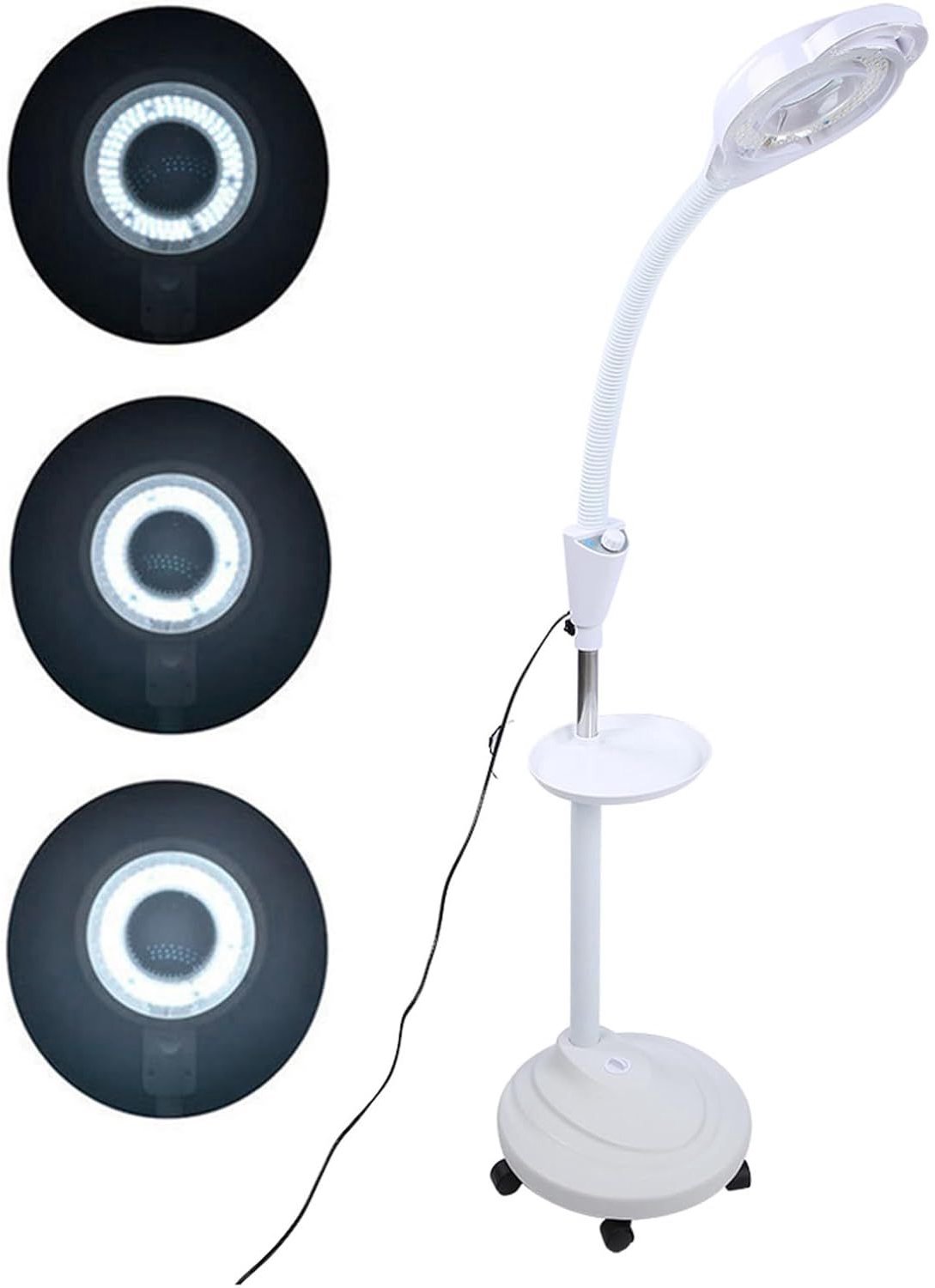 ApexArte® Loeplamp met Standaard - Lamp met Led Verlichting - Wit