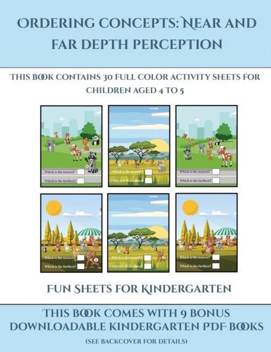 Bol Com Fun Sheets For Kindergarten Ordering Concepts Near And Far Depth Perception