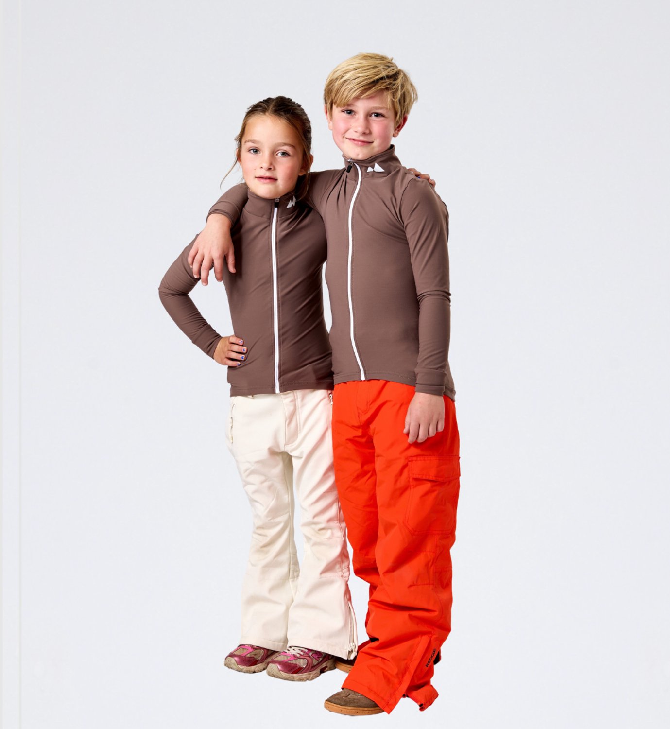 Mountain Hero Rugbeschermer Wintersport Kids - Uitwisselbare Beschermingspad - Classique Brown - Maat 140