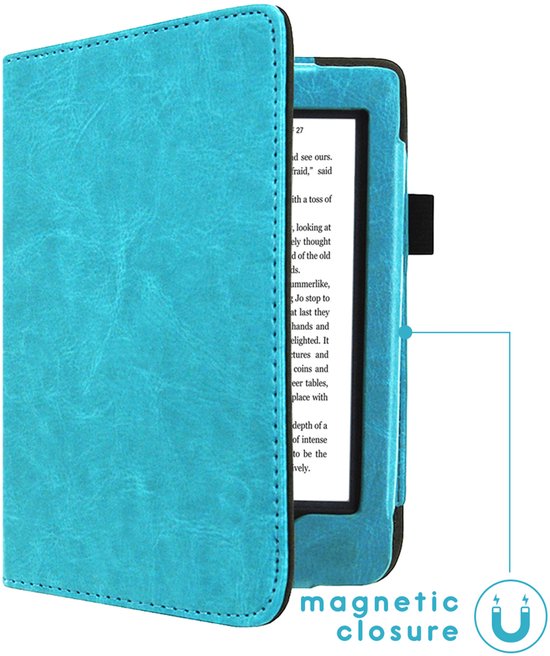 Hoesje geschikt voor Kobo Nia - iMoshion Vegan Leather Bookcase -Lichtblauw van iMoshion — afbeelding 2