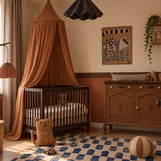 Deryan Baby Klamboe Vintage 245cm - kinderklamboe - Hemeltje Caramel — afbeelding 4