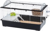 Ferplast Konijnenkooi Casita 100 - Dierenverblijf - 96 x 57 x 56 cm Zwart