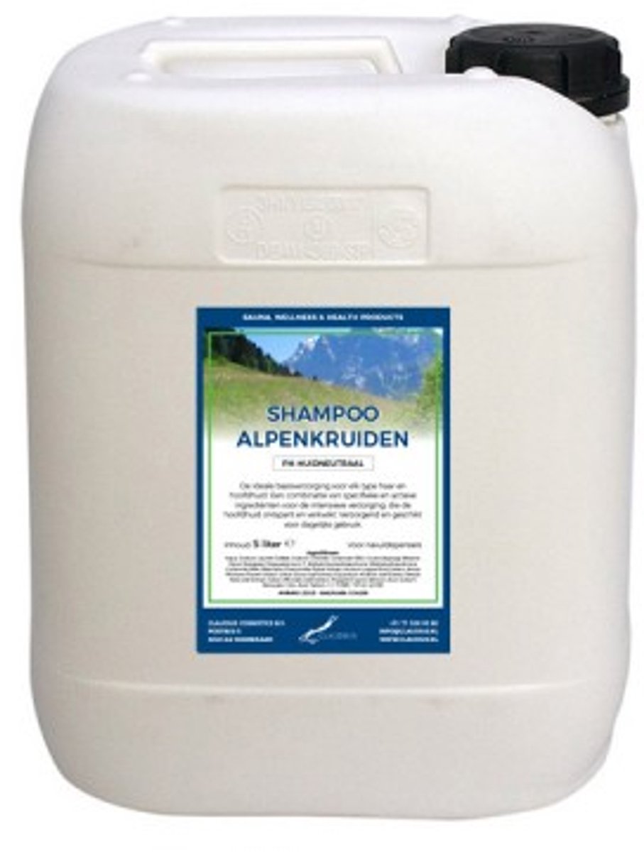 Claudius Shampoo Alpenkruiden - 10 liter - Navulling - Haarverzorging