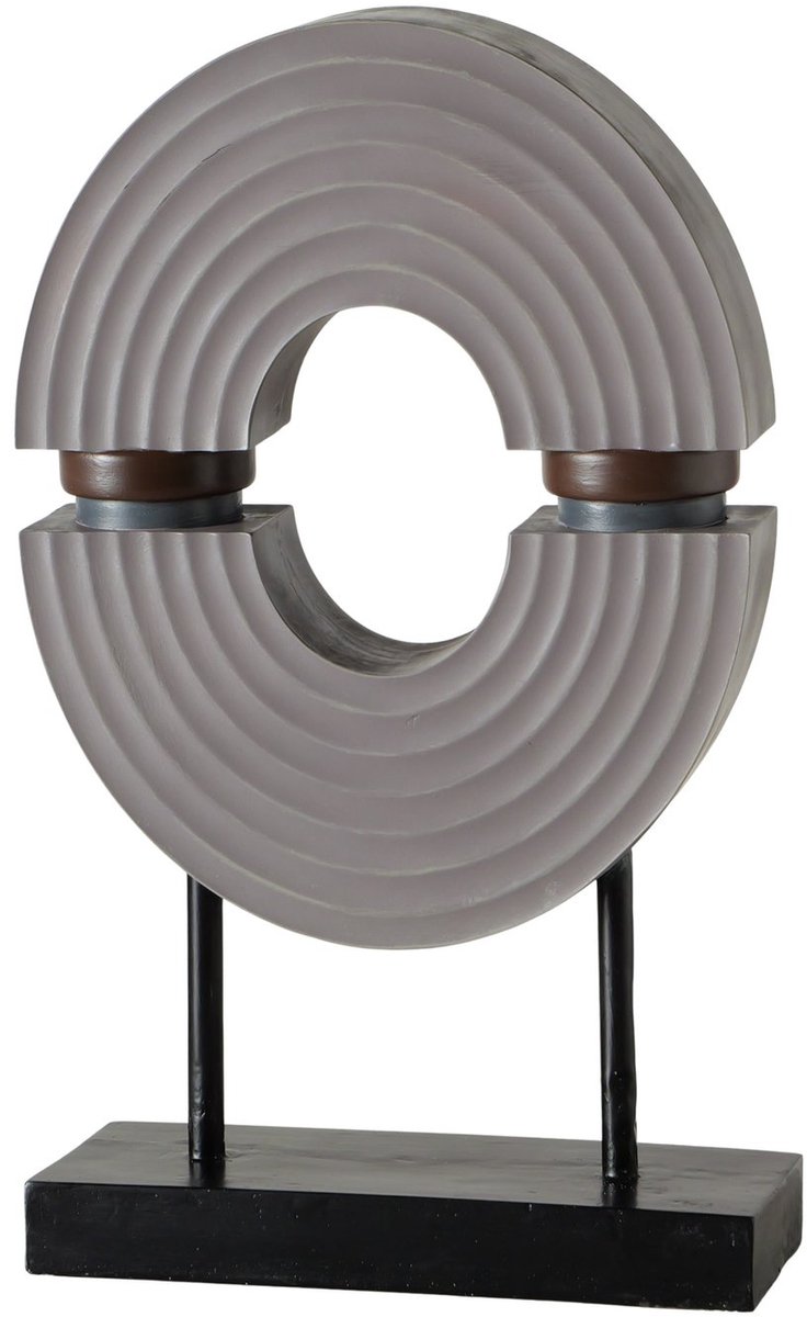 Boltze Sculptuur Fayola grijs op voet - 40 cm - Kunsthars - mat - Boltze