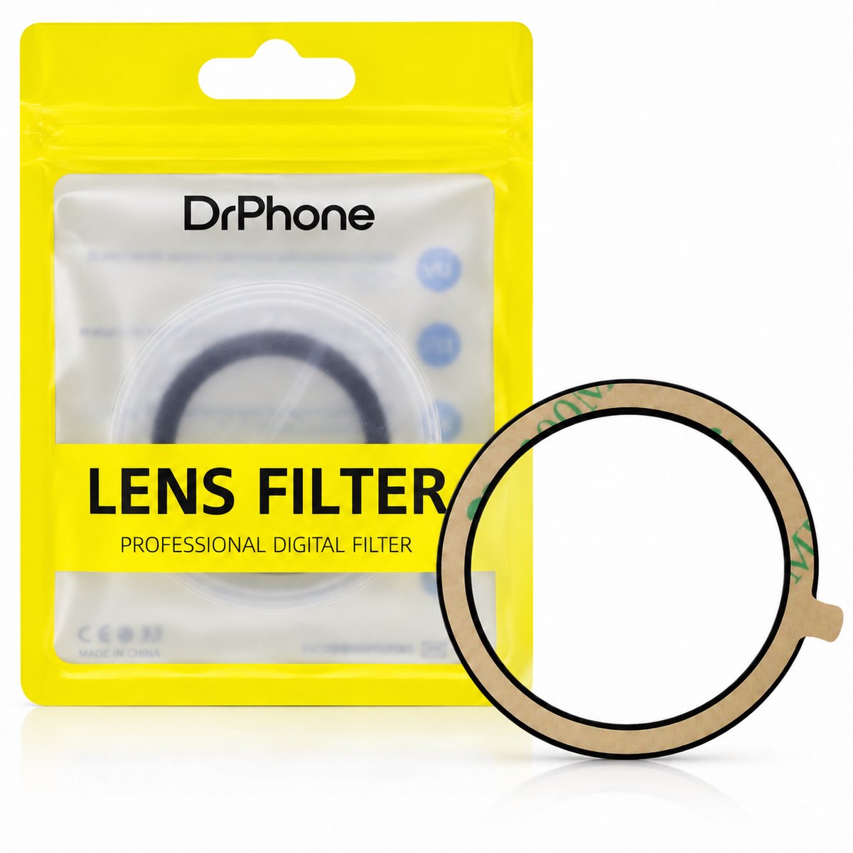 DrPhone LensGuard UV Filter – Zelfklevende Lensbeschermer – Compatibel met Canon G7 X Mark II / III, G5 X, G9 X en SX-serie