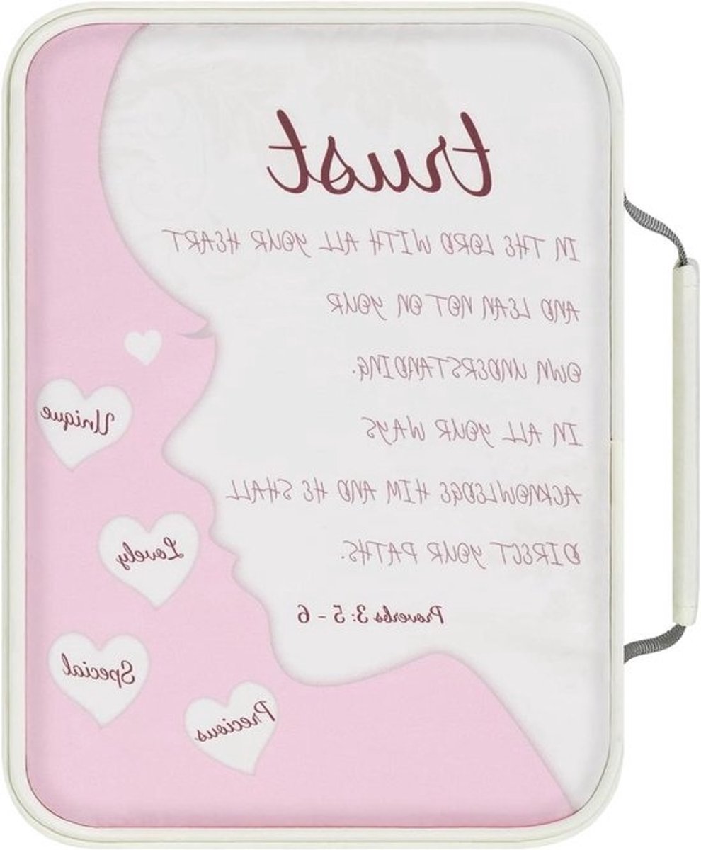 Draagtas met handvat voor Bijbel - Duurzaam hoesje en cadeau voor vrouwen en moeder - Beige, 25 x 17,5 x 6,5 cm