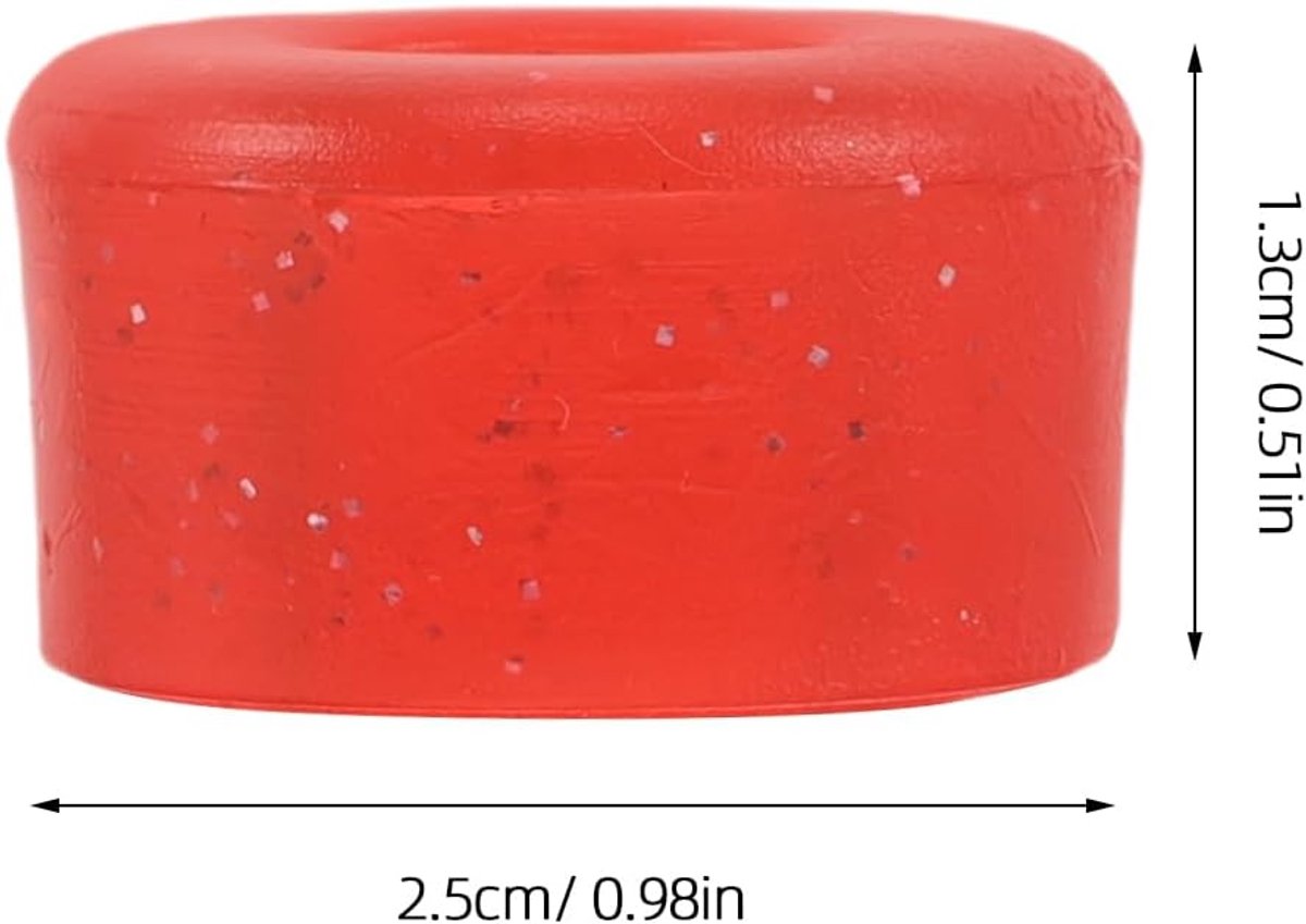10 Stuks Delige Skateboardschokdempers PU Bushings voor Longboards Rolschaatsen Transparante Dempers voor Verbeterde Stabiliteit Comfort Bij Vierwielige Skates