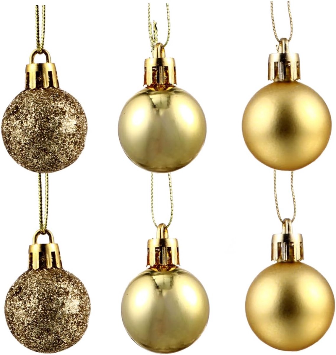 48 Stuks Kerstversieringen Decoratief 3 Cm Van Kunststof Voor Kerstboomversieringen