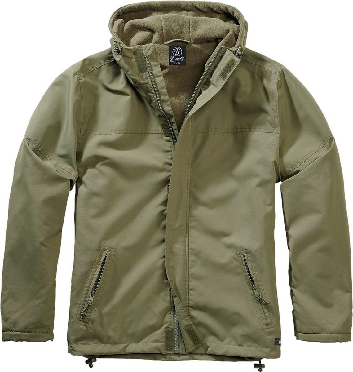 Brandit Zip Heren Windbreaker – L Groen