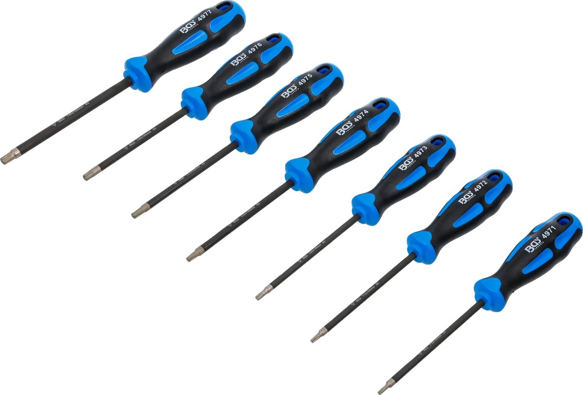 BGS Schroevendraaierset - diamantcoating - Torx T10 t/m T40 - 7 delig