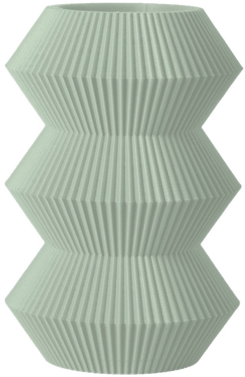 Layvo Orden Vaas - Salie - 20 cm - droogbloemen vaas - geometrische vaas - gerecycled plastic