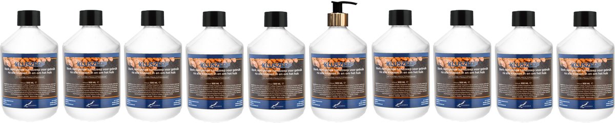 Kluszeep 500 ml - met gouden pomp - set van 10 stuks - Voordeelverpakking