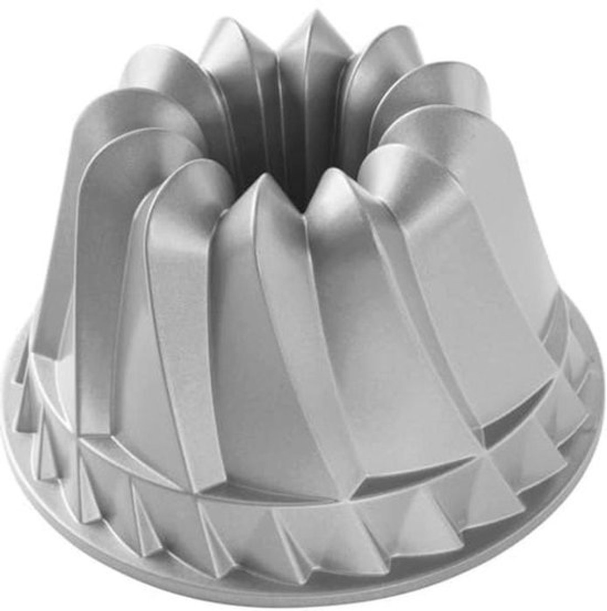 Bakvorm - tulbandvorm van gegoten aluminium - Zilver - 22,9 x 22,9 x 13,5 cm