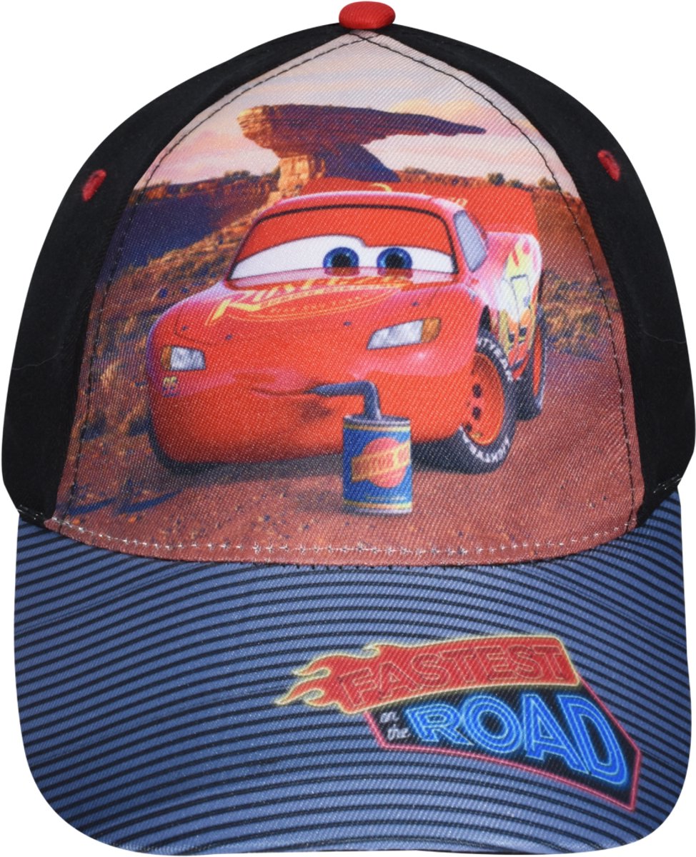 Disney Pixar Cars Kinderpet – Lightning McQueen – Fastest on the Road – Zwart/Oranje