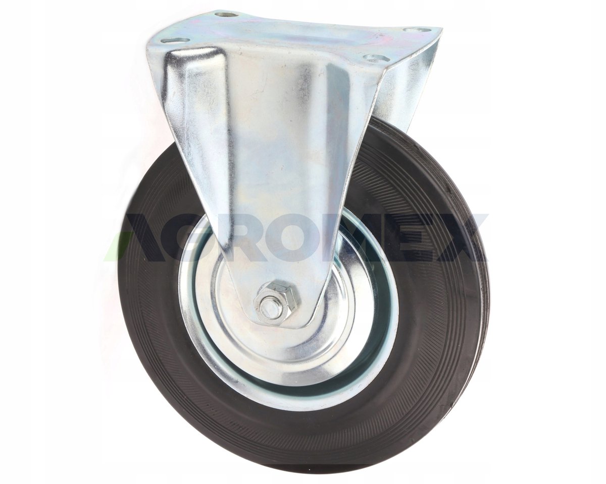 Gopart Vast Wiel Metaal Rubber 100mm met Lager