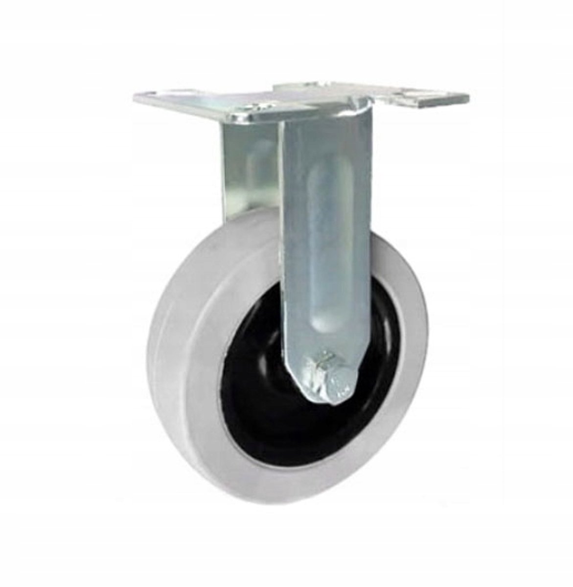 Zwenkwiel voor meubels, 60mm, grijs, vaste behuizing
