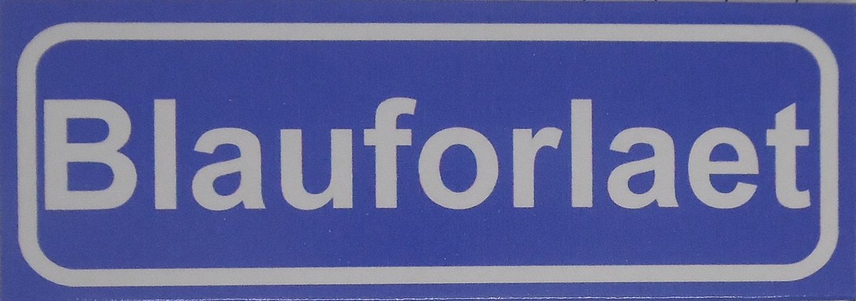 Souv© - koelkast magneet - plaatsnaam bord - kombord - souvenir - koelkastmagneetje - relatiegeschenk Blauforlaet