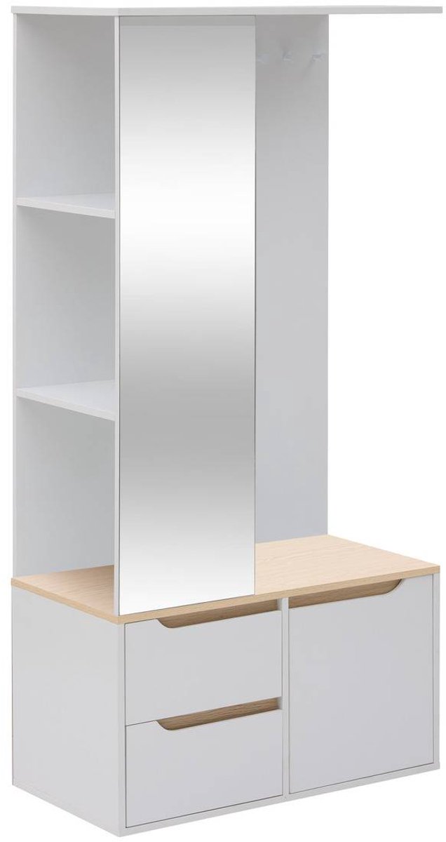 5 Five Simply Smart Rechthoekige Luma-garderobekast 80 x 170 cm, wit Blanc