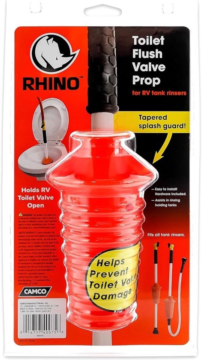 Universele toiletspoelklephouder - voor caravan en camper - Rood