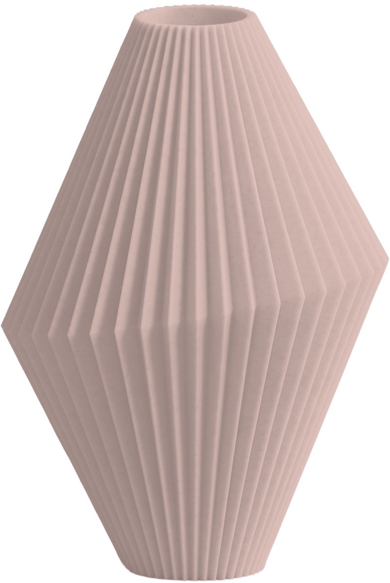 Layvo Milo Vaas - Bloesem - 25 cm - droogbloemen vaas - geometrische vaas - gerecycled plastic