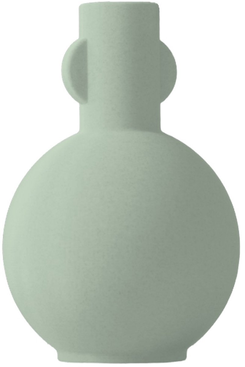 Layvo Nessa Vaas - Salie - 20 cm - droogbloemen vaas - minimalistische vaas - gerecycled plastic