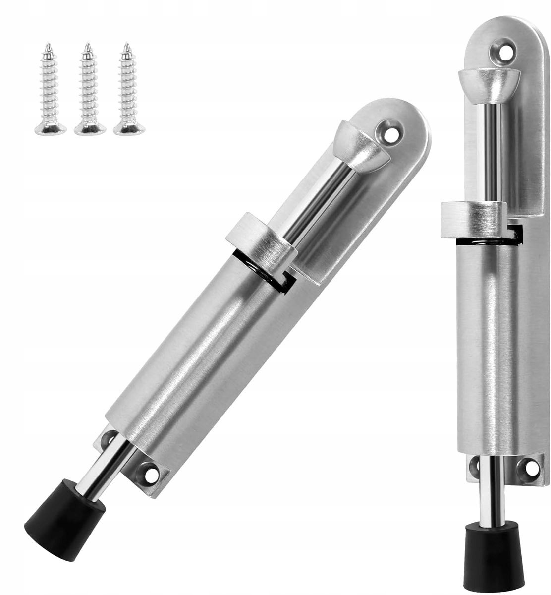 Deurstopper met voetbediening, zilverkleurig, decoratieve deurblokkade