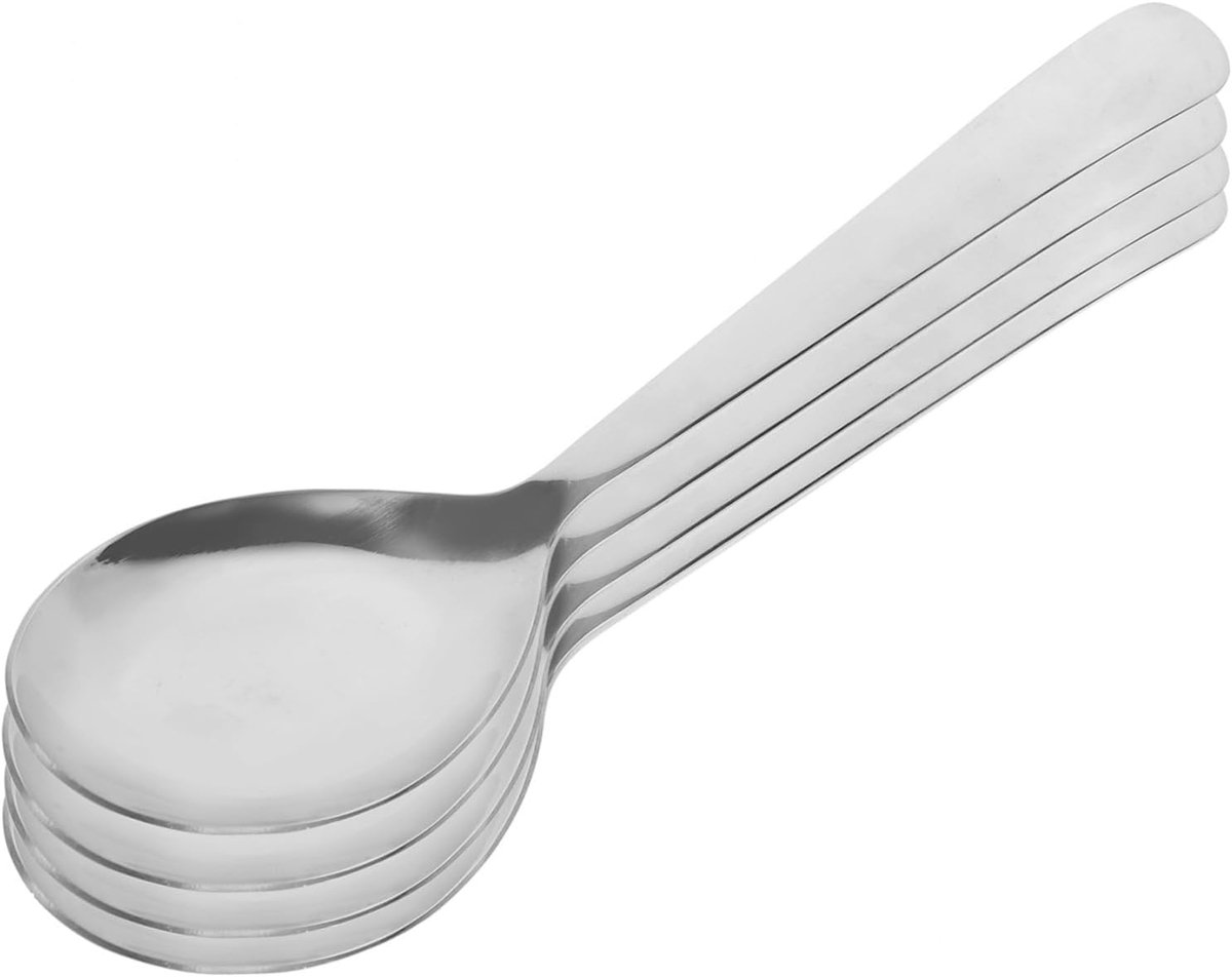 4stuks Rvs Soeplepel Van Diepe Zware Lepels Voor Soep Eten Stijlvol Makkelijk Schoon Te Maken Voor Thuisgebruik Vaatwasmachinebestendig