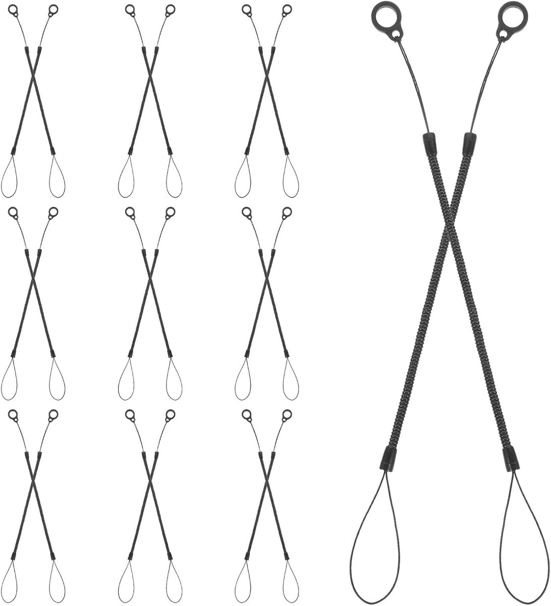 20 Stuks Stylus Pen Lanyard Elastische Spirale Anti-verlieskoord Verstelbare Veerkoord voor Touchscreen Tablets Schrijfpen Beveiliging