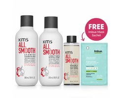 KMS All Smooth - Shampoo - Conditioner - Nourishing Oil + GRATIS Imbue Mask Sachet