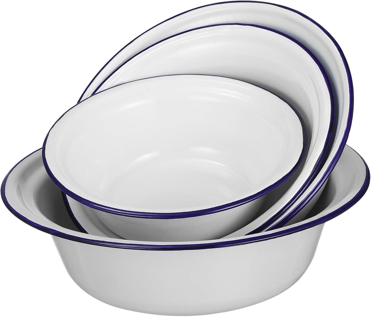 Mengkommen in Vintage Stijl Emaille Kommen Voor Het Serveren Van Rijstsalade Gemakkelijk Schoon Te Maken Voor De Keuken