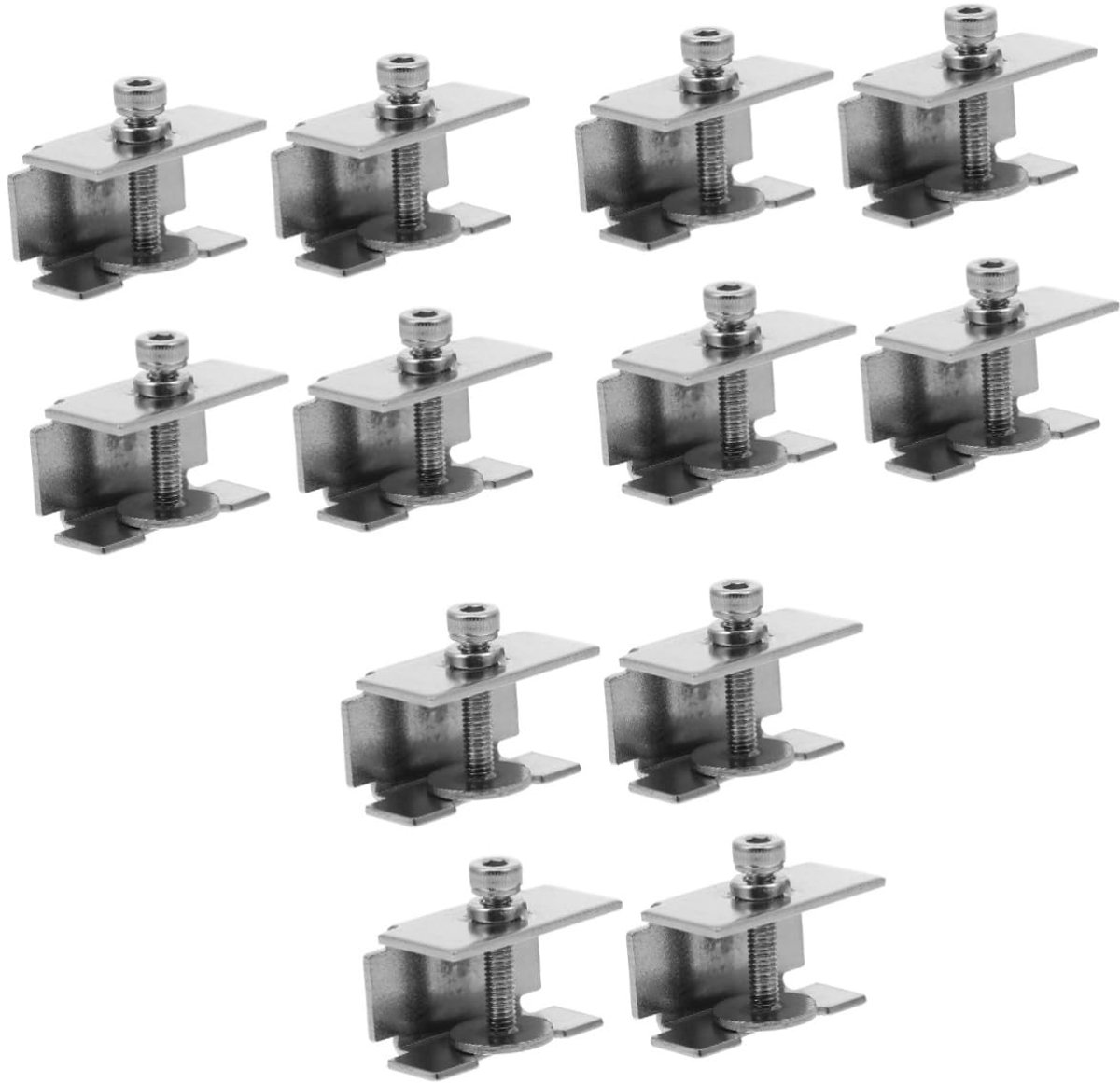 3 Sets Glazen Clip Bedklemmen Voor 3d-printers Clips Repareren 3d-printer Bedklemmen Klem Installatie Klemmen Verstelbaar Gereedschap Bedclip Zilver Roestvrij Staal 4 Stuks * 3