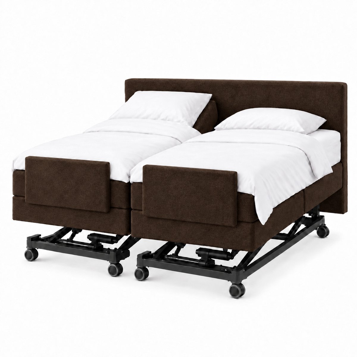 Boxspring FD Fermo Hoog Laag Bed 2 Persoons/ Verzorgingsbed /Seniorenbed Elektrisch Verstelbaar 160x210 cm Zwart Made in NL