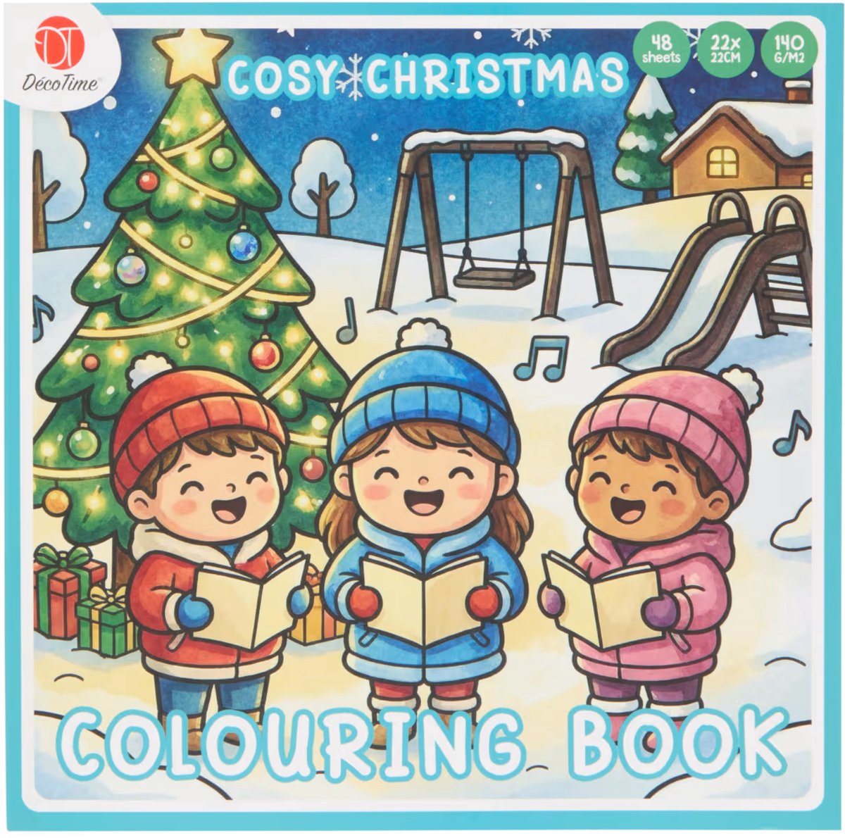 Cozy Christmas - Cozy Coloring Book - 48 Pagina's - Decotime - Batch 2 - Decotime Kleurboek Kerst - Kleurboek Voor Volwassenen - Cozy Paris - Cozy Coloring - Cozy Europe - Little Corner - Cozy Friends - Herfst - Cozy Coloring Boek