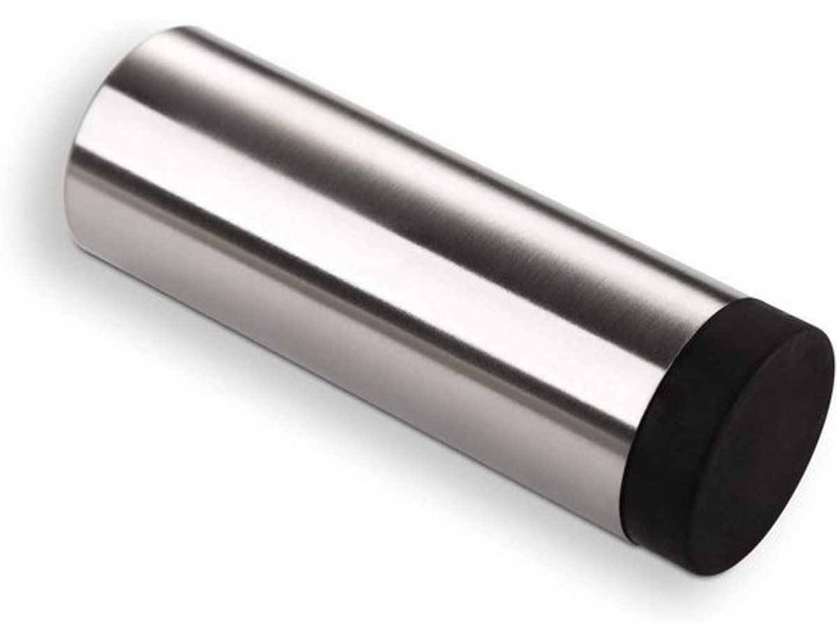 Deurstopper van RVS - Muurafstand 87 mm - Diameter 30 mm - Bescherming voor deuren en muren