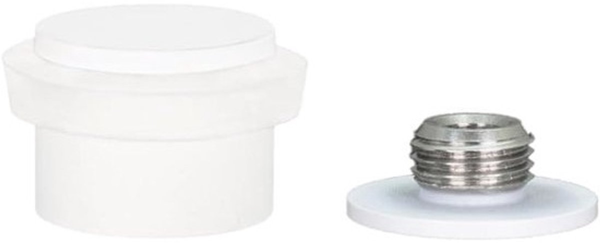 Deurstopper rvs 24x20 mm - Vloermontage - Inclusief schroef en klemplug