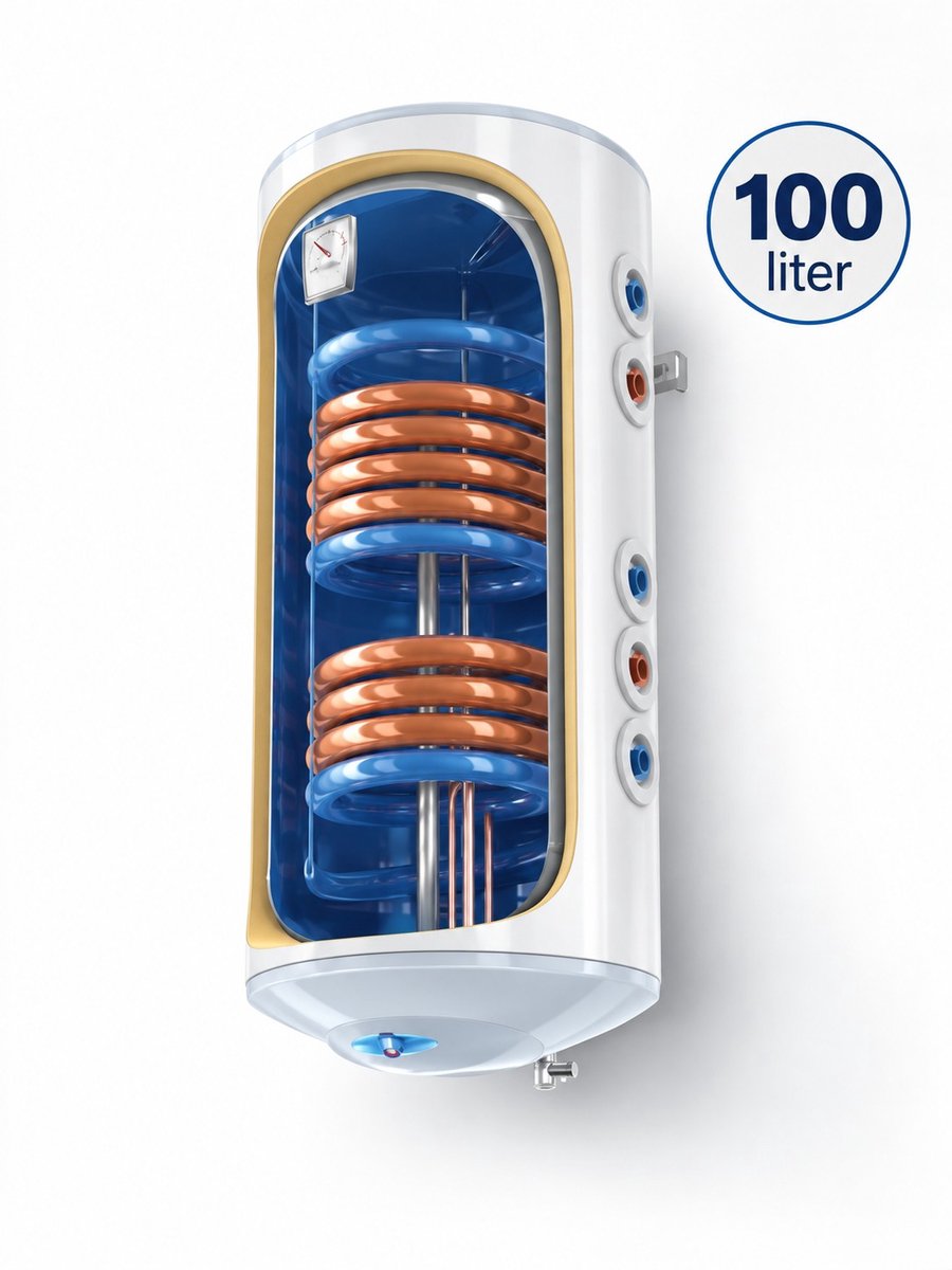 Durensa® - Tesy boiler - bilight met 2 wisselaars - 100 liter - met installatieset - verticaal