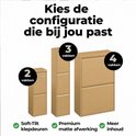 Veehaus afvalscheidingssystemen met 2, 3 en 4 vakken in ivory metaal.