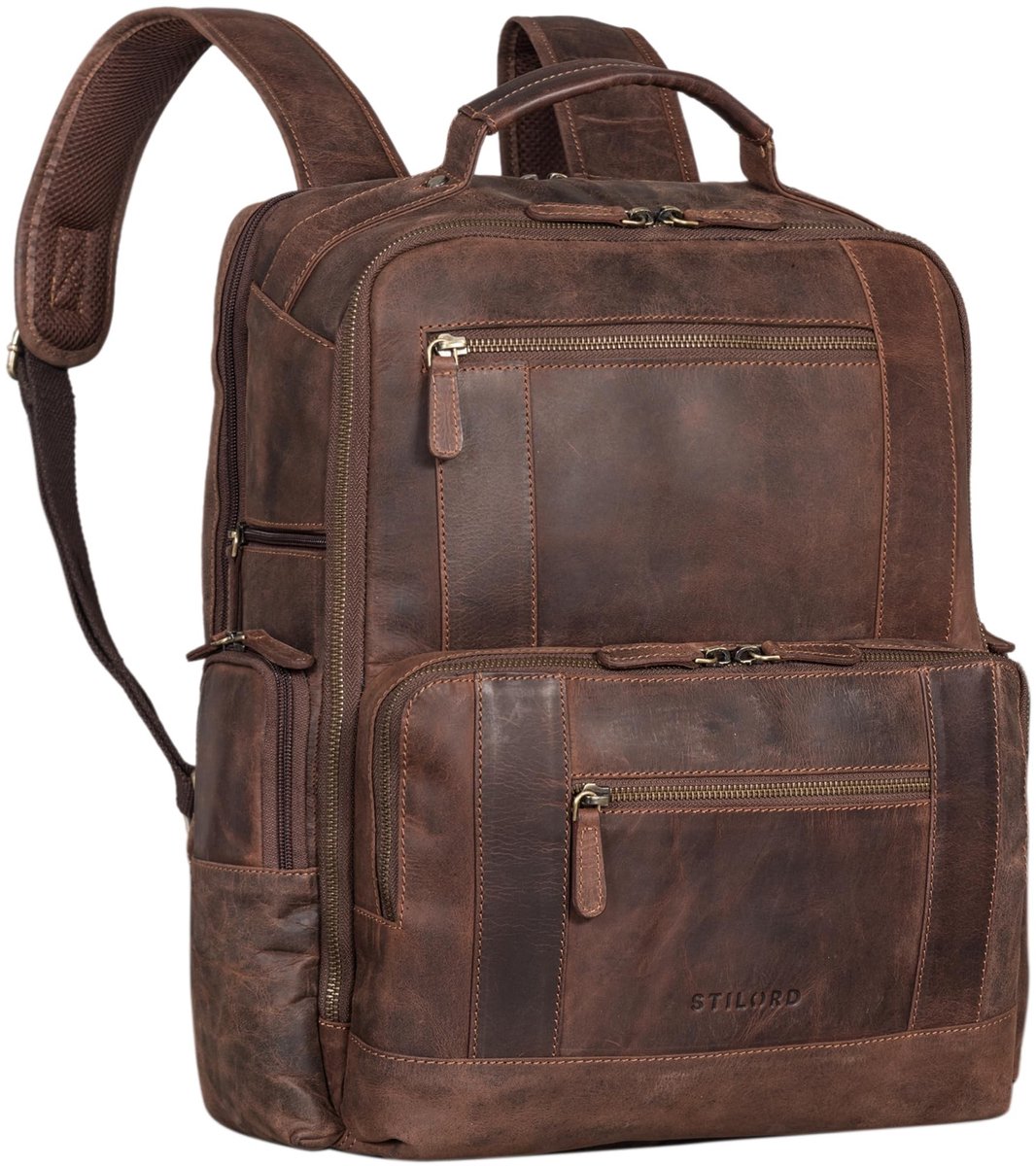 Fashionabele Leren Laptop Rugzak tot 15.6 Inch