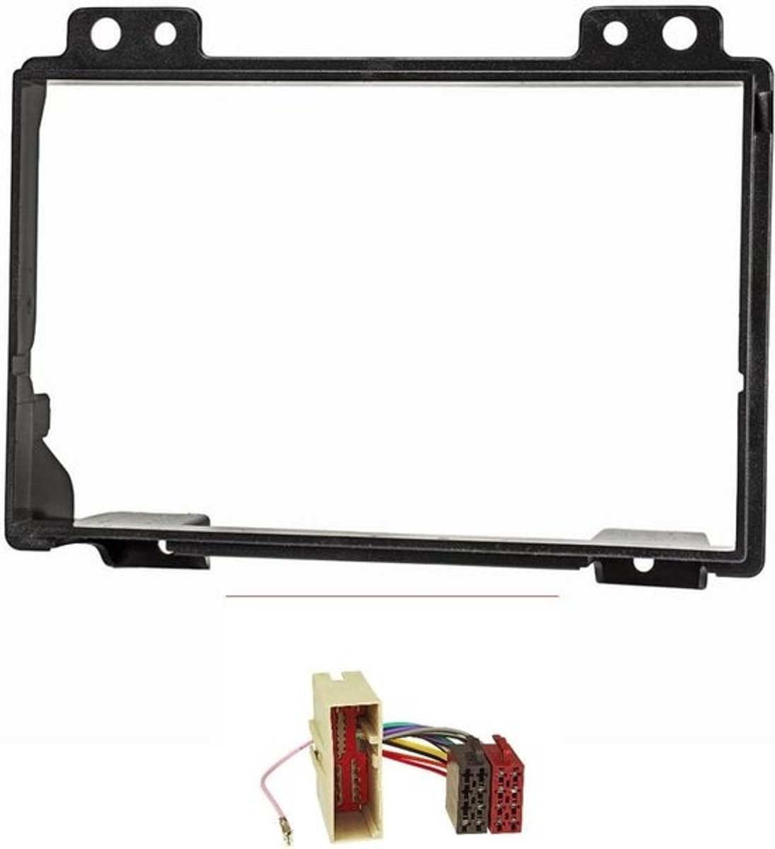 Inbouwset voor dubbel-DIN-radiopaneel - Zwart - Voor Ford Fiesta & Fusion Facelift