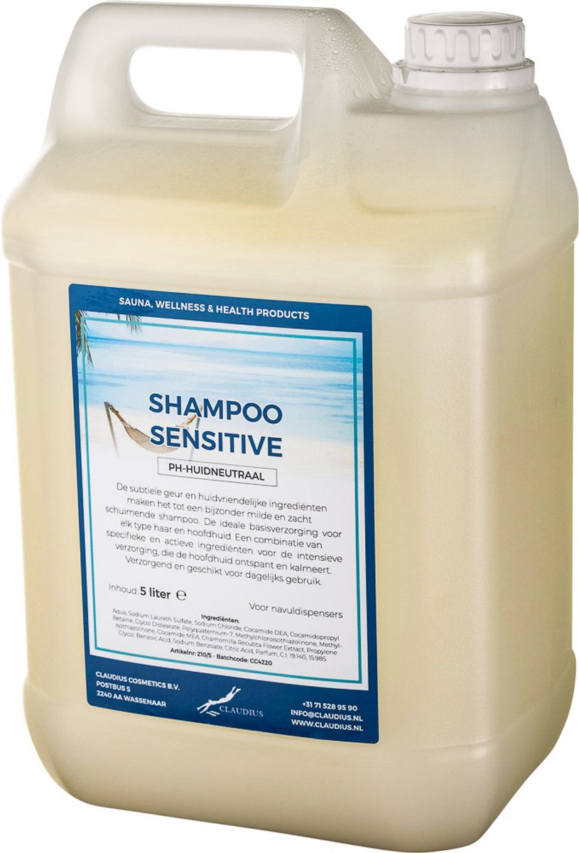 Claudius Shampoo Sensitive Care - 5 liter - Navulling - Haarverzorging